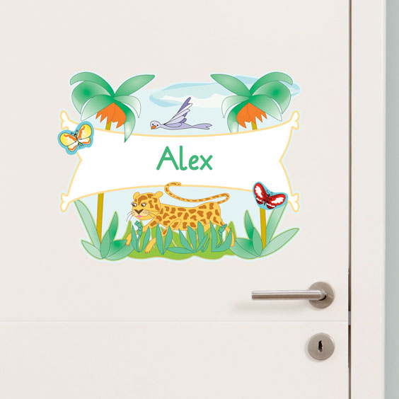Personalised tiger wall sticker