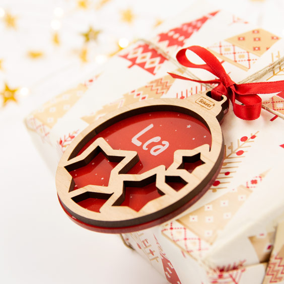 Personalized Christmas Bauble with Decorative Frame