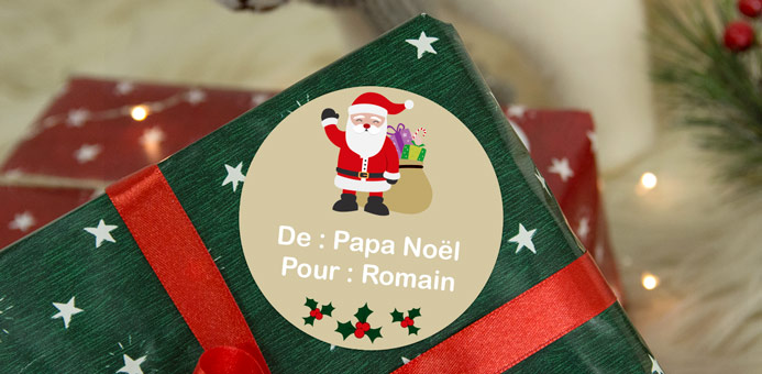 Etiquettes cadeaux de Noël  personnalisées