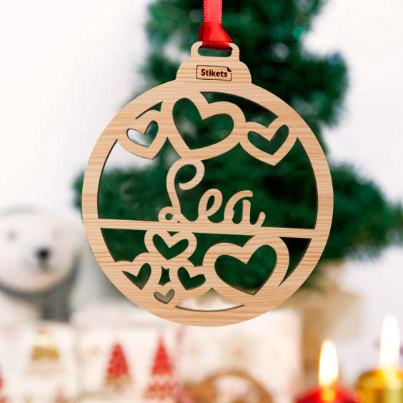 Personalized Christmas Ornaments with Name and Silhouettes