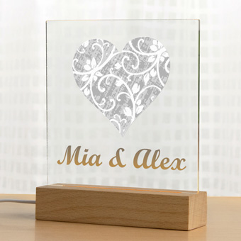 Lámpara con luz led personalizada con icono o twinne