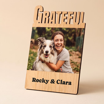 Personalised large wooden photo plaque