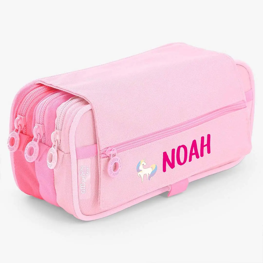 ersonalized Triple Pocket Pencil Case