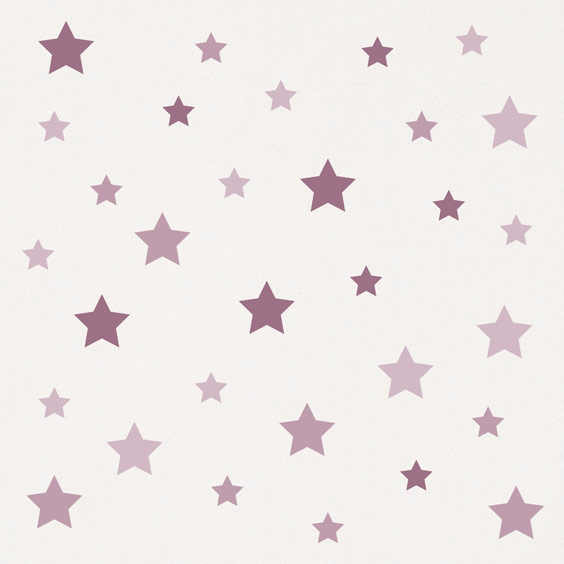 Pink stars wall stickers