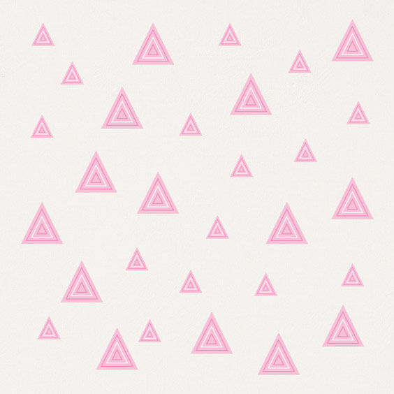 Vinilo de triangulos rosas con rayas