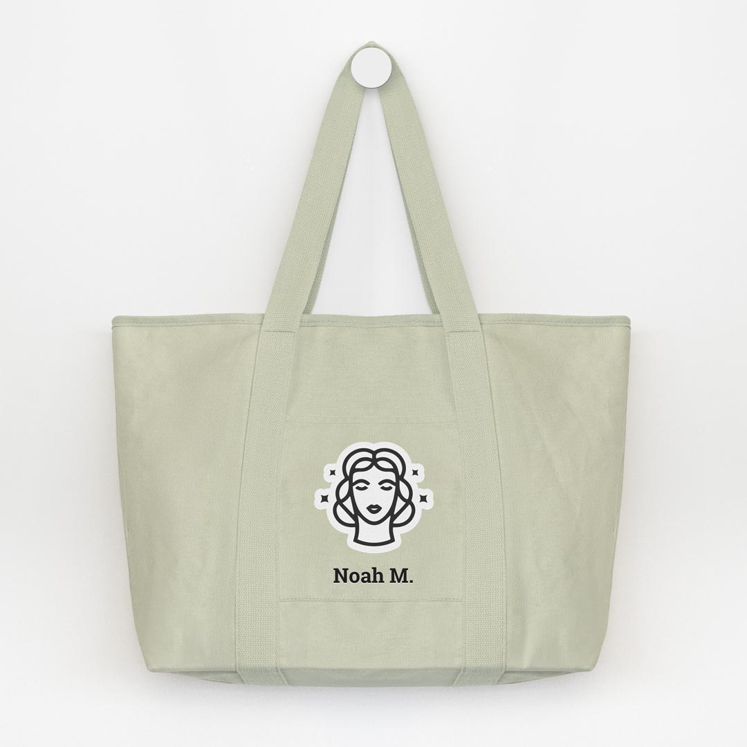 Personalised Big Tote Bag with Icon or Twinie