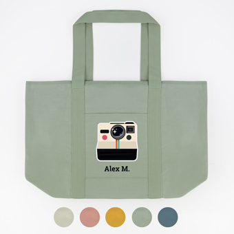 Saco Tote Bag grande personalizada com ícone e Twinie
