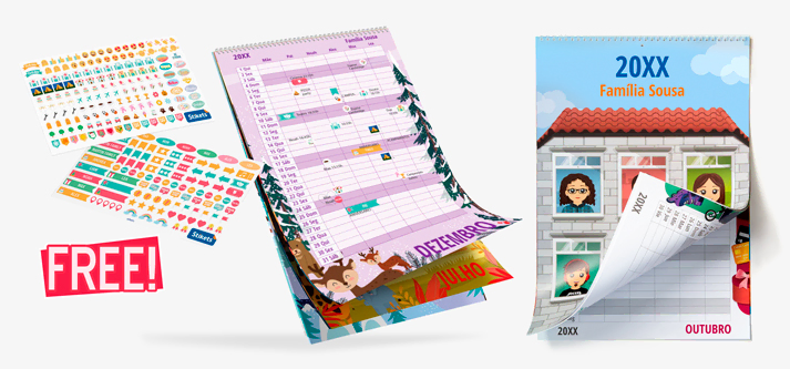 Calendário personalizado. Planificadores