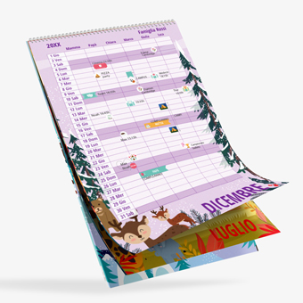 Planner familiare mensile personalizzato