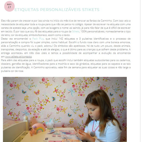 Etiquetas personalizáveis ...