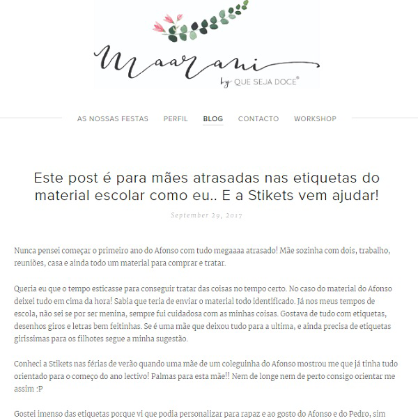 Este post é para mães ...