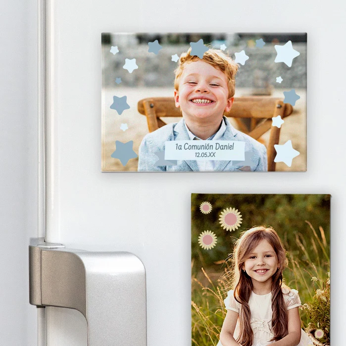 Imanes personalizados para nevera rectangulares para Comuniones