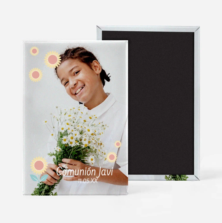 Imanes personalizados para nevera rectangulares para Comuniones
