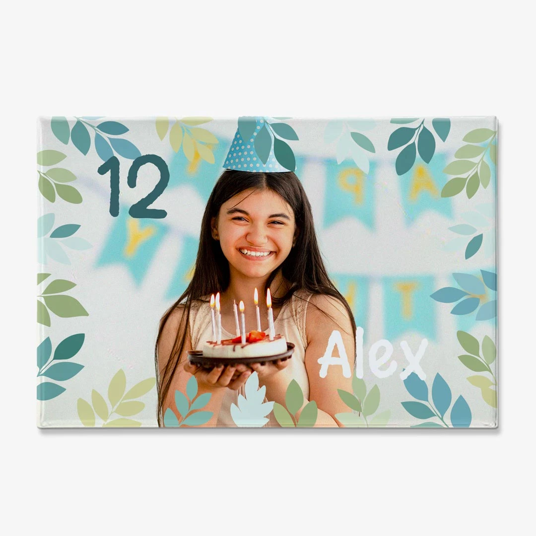 Imanes personalizados para nevera rectangulares para cumpleaños