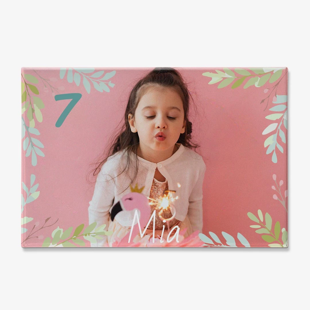Imanes personalizados para nevera rectangulares para cumpleaños