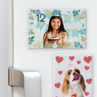 Imanes personalizados para nevera rectangulares para cumpleaños