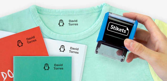 Sellos personalizados para marcar ropa y objetos - Stikets