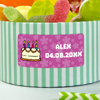 Rectangle Party Favour Stickers