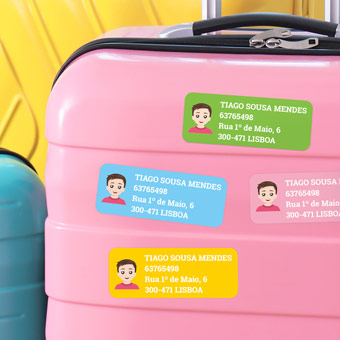 DreamBay Etiquetas de bagagem para mala de desenho animado gatos etiquetas  de bolsa de viagem capa de privacidade cartão de nome de endereço  identificação de mala etiquetas com laço para bagagem, 1