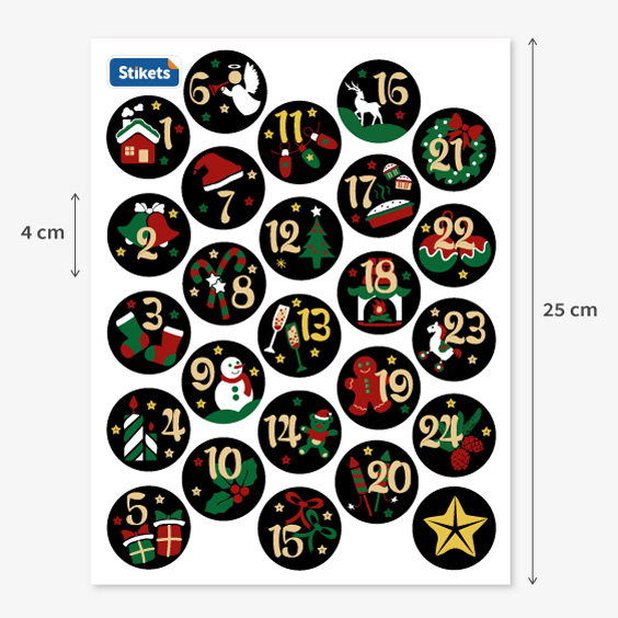 Advent Calendar with 25 stickers
