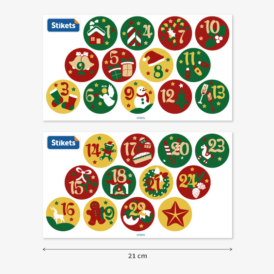 Advent Calendar with 25 stickers