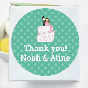 Round Wedding Favour Stickers