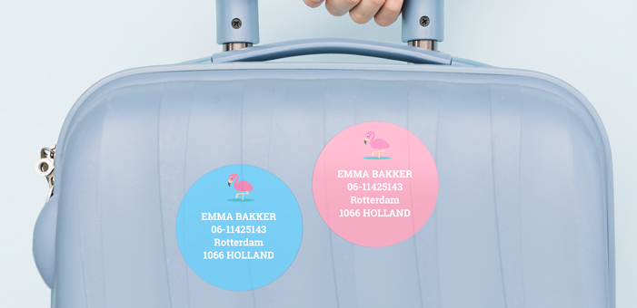 Ronde bagagelabels