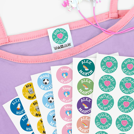 Round Stick-on Clothing Labels