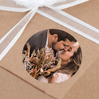 Personalisierte Aufkleber rund