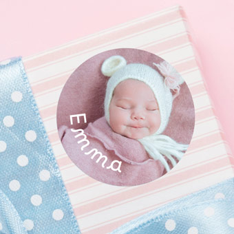 Personalisierte Aufkleber rund