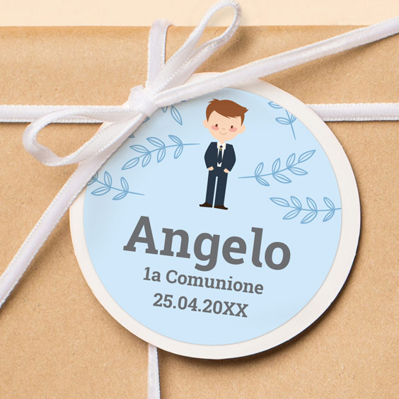 Etichette per le bomboniere delle Comunioni
