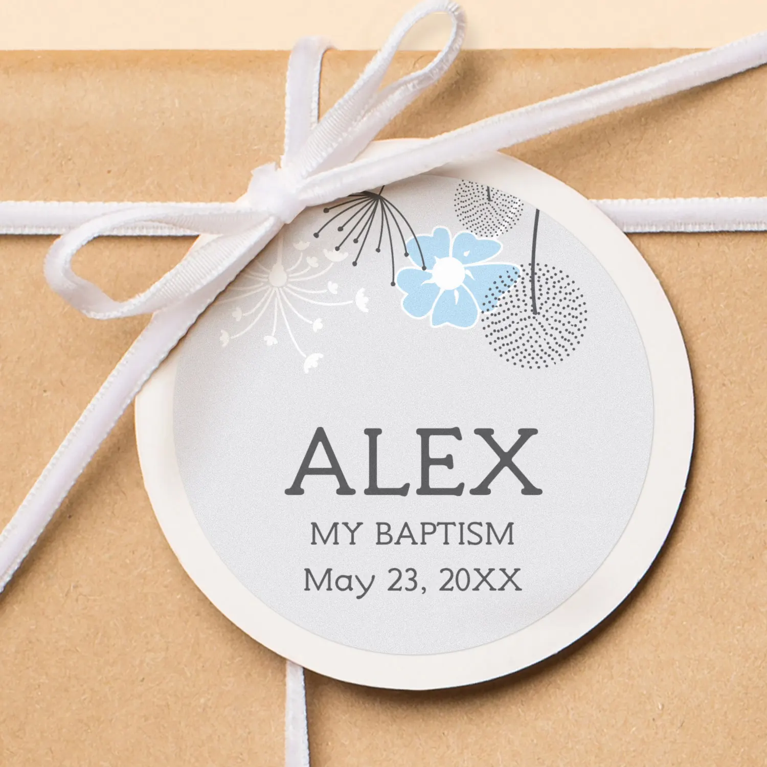 Round themed stickers for baptisms Round themed stickers for baptisms