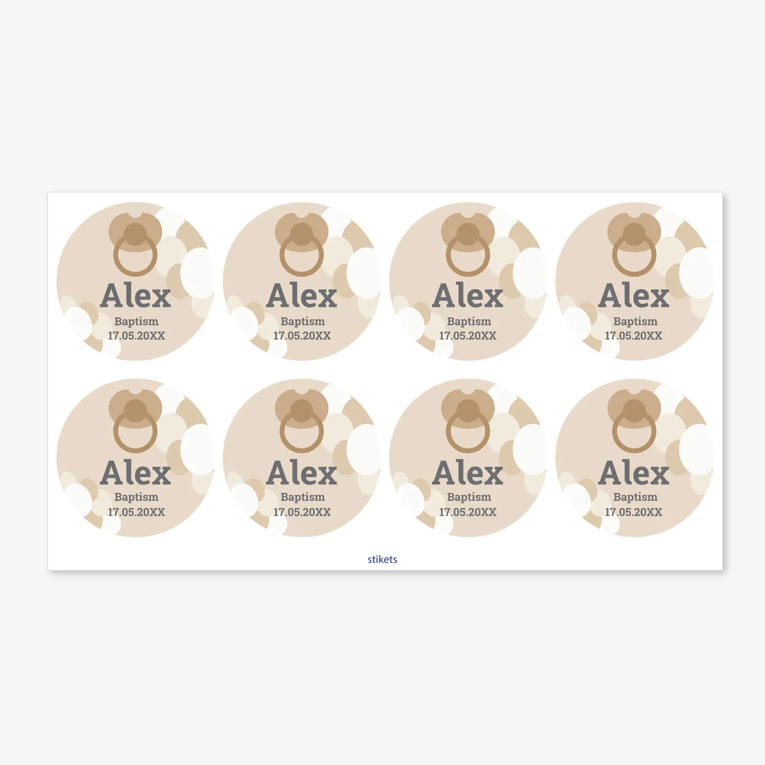 Round themed stickers for baptisms Round themed stickers for baptisms