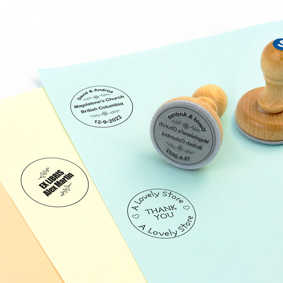 Wooden Round Stamps (4 lines)