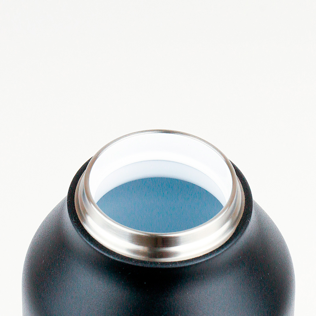 Personalisierte Runbott 1 L Thermoflasche FC Barcelona mit Unterschriften – Schwarz