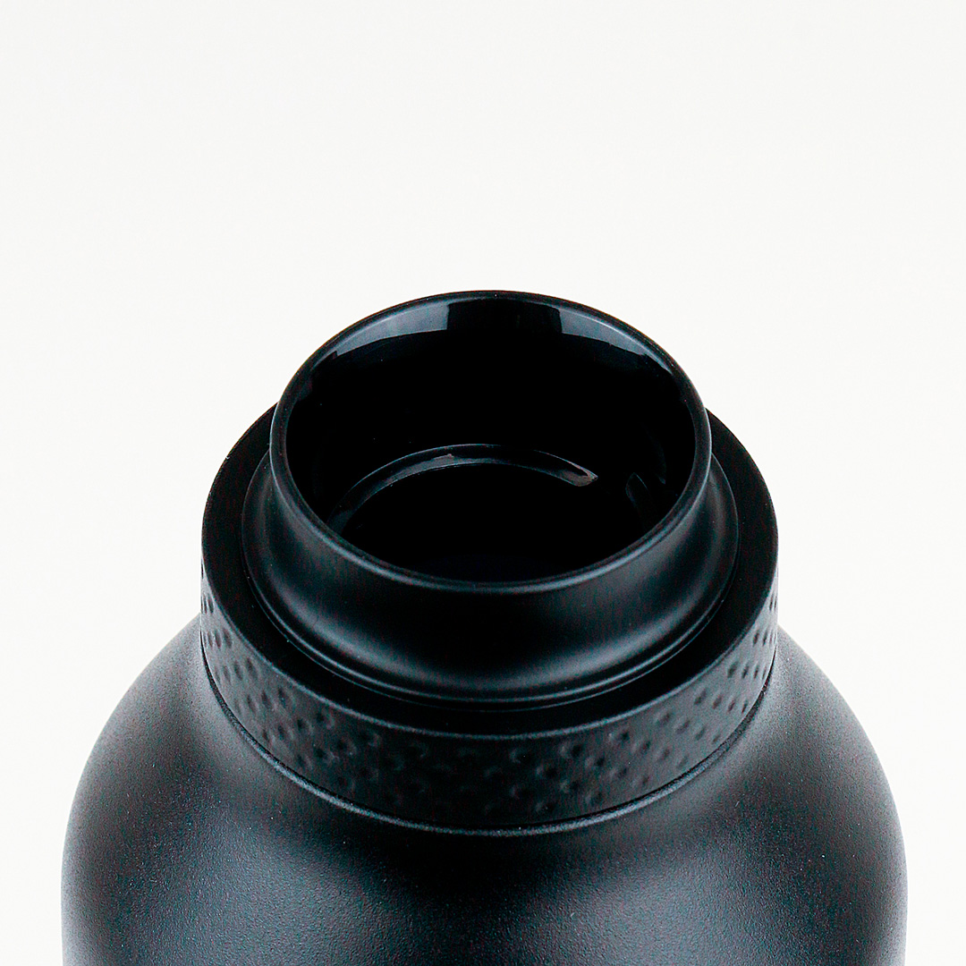 Personalisierte Runbott 1 L Thermoflasche FC Barcelona mit Unterschriften – Schwarz