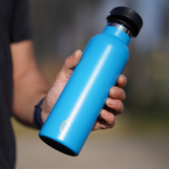 Blue Runbott Stainless Steel Thermos Water Bottle with Ceramic Inner Coating