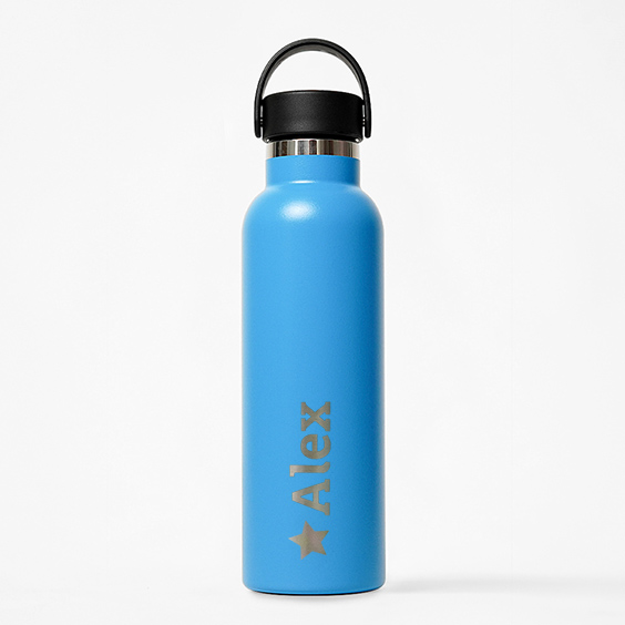 Blue Runbott Stainless Steel Thermos Water Bottle with Ceramic Inner Coating