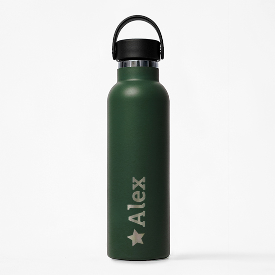 Olive Runbott stainless Steel Thermos Water Bottle with Ceramic Inner Coating