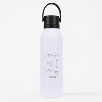 Gepersonaliseerde Runbott-fles voor leerkrachten met namen