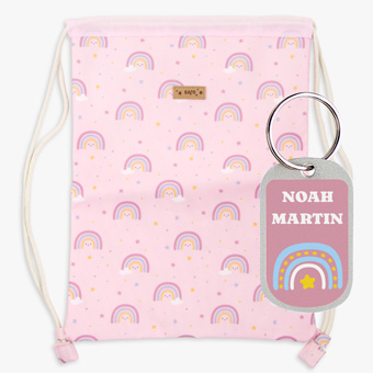 Mochila saco Rainbow Saro personalizable