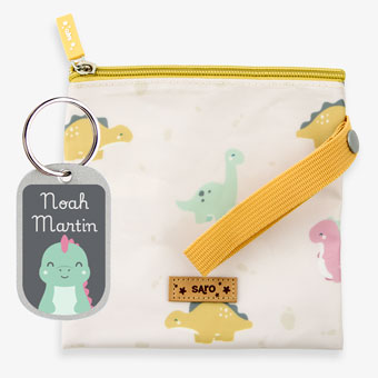 Saro Beige Dinos Snack Bag