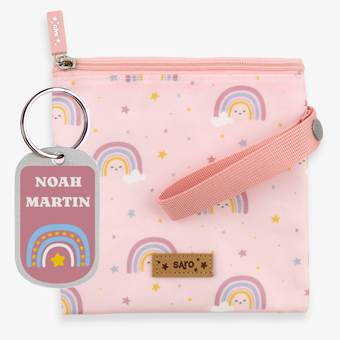 Saro Pink Rainbow Snack Bag