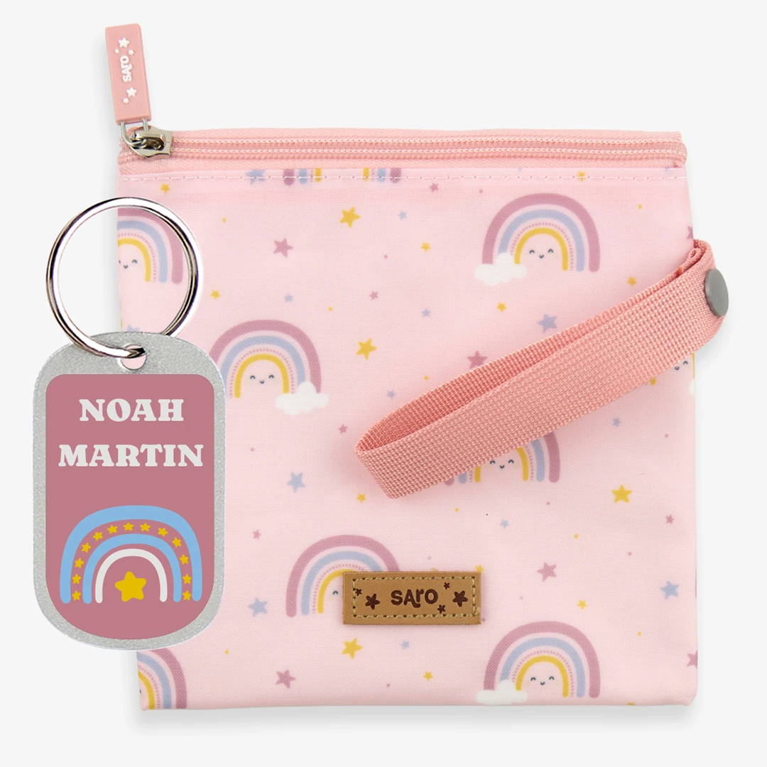 Saro Pink Rainbow Snack Bag