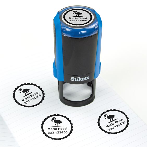 Timbro Personalizzato Per Vestiti Bambini - Doppia Faccia, 14x32 Mm, Motivi Cartoni Animati - Foto 2