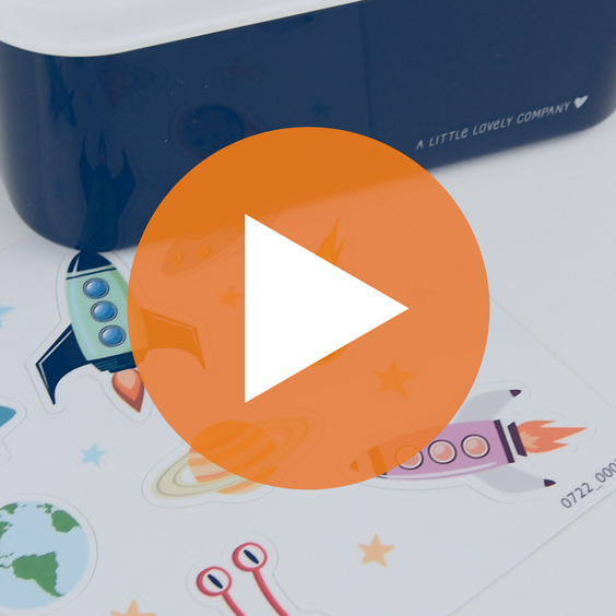 Set di 4 lunch & snack box per bambini Galaxy A Little Lovely Company personalizzabile