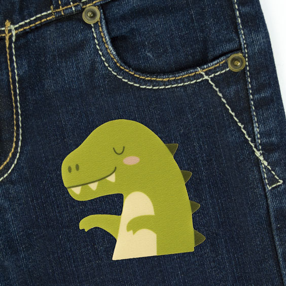 Strijkpatch Dino