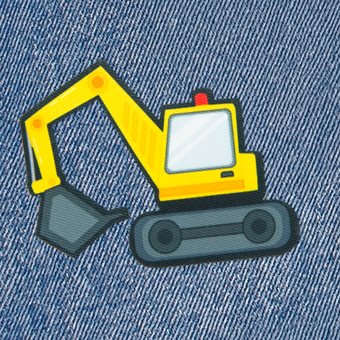 Remendo termoaderente Escavadora Amarela