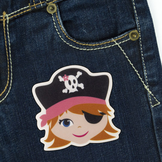 Girl Pirate Iron-On Patch