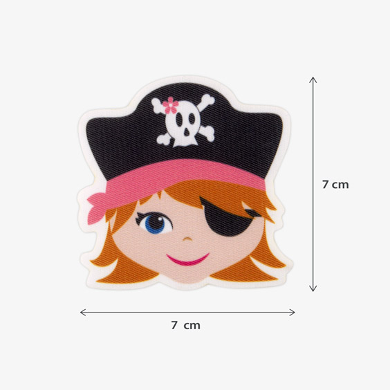 Girl Pirate Iron-On Patch